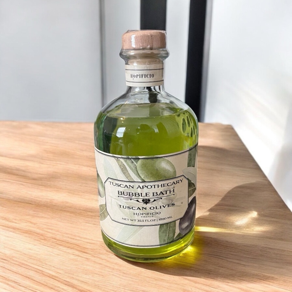 Hopificio Tuscan Apothecary Olive Green Bubble Bath- NEW- Sealed-